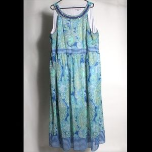 Jewel Collar Maxi Dress (Sandra Darren)